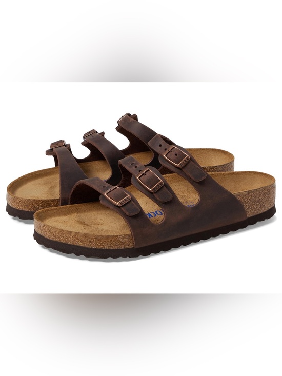 Birkenstock Shoes - Birkenstock Florida Soft Footbed Sandals Habana Oiled Leather 38